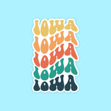 Nebraska Retro State Name Sticker