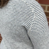 Contrasting Stripe Color Pullover