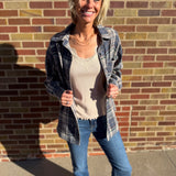 Plaid Jacket w/Front Pocket