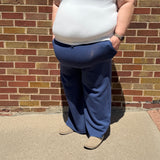 Plus Modal Scuba Cropped Wide Leg Pant