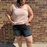 Scoop Neck Solid Loose Fit Tank