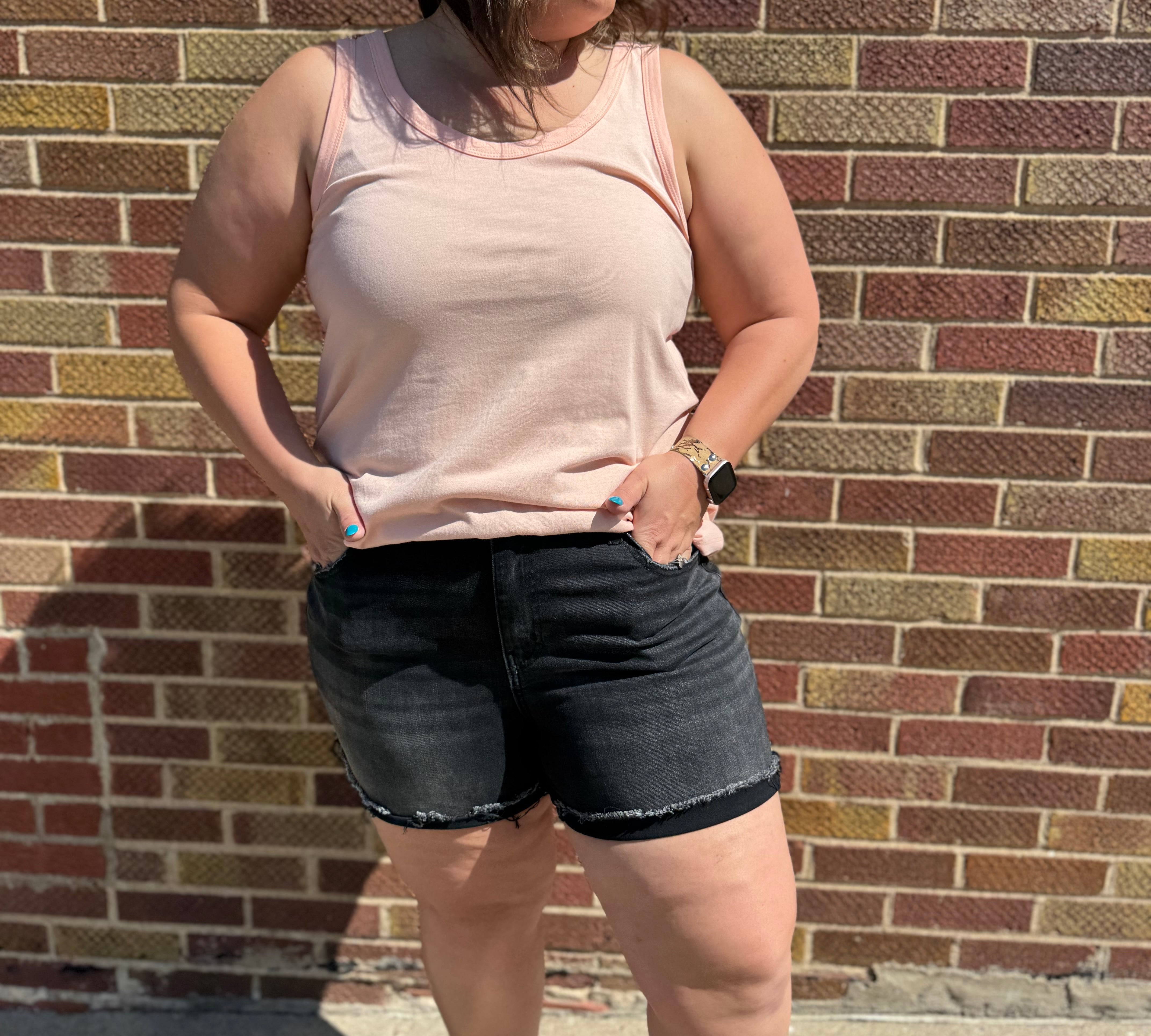 Scoop Neck Solid Loose Fit Tank