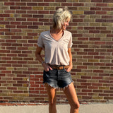 Zoie V-Neck Short Sleeve Top
