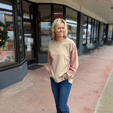 Oversized Striped Casual Knit Top