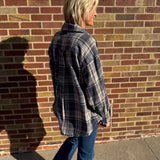 Plaid Jacket w/Front Pocket
