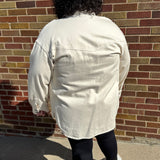 Off White Oversized Denim Shirt