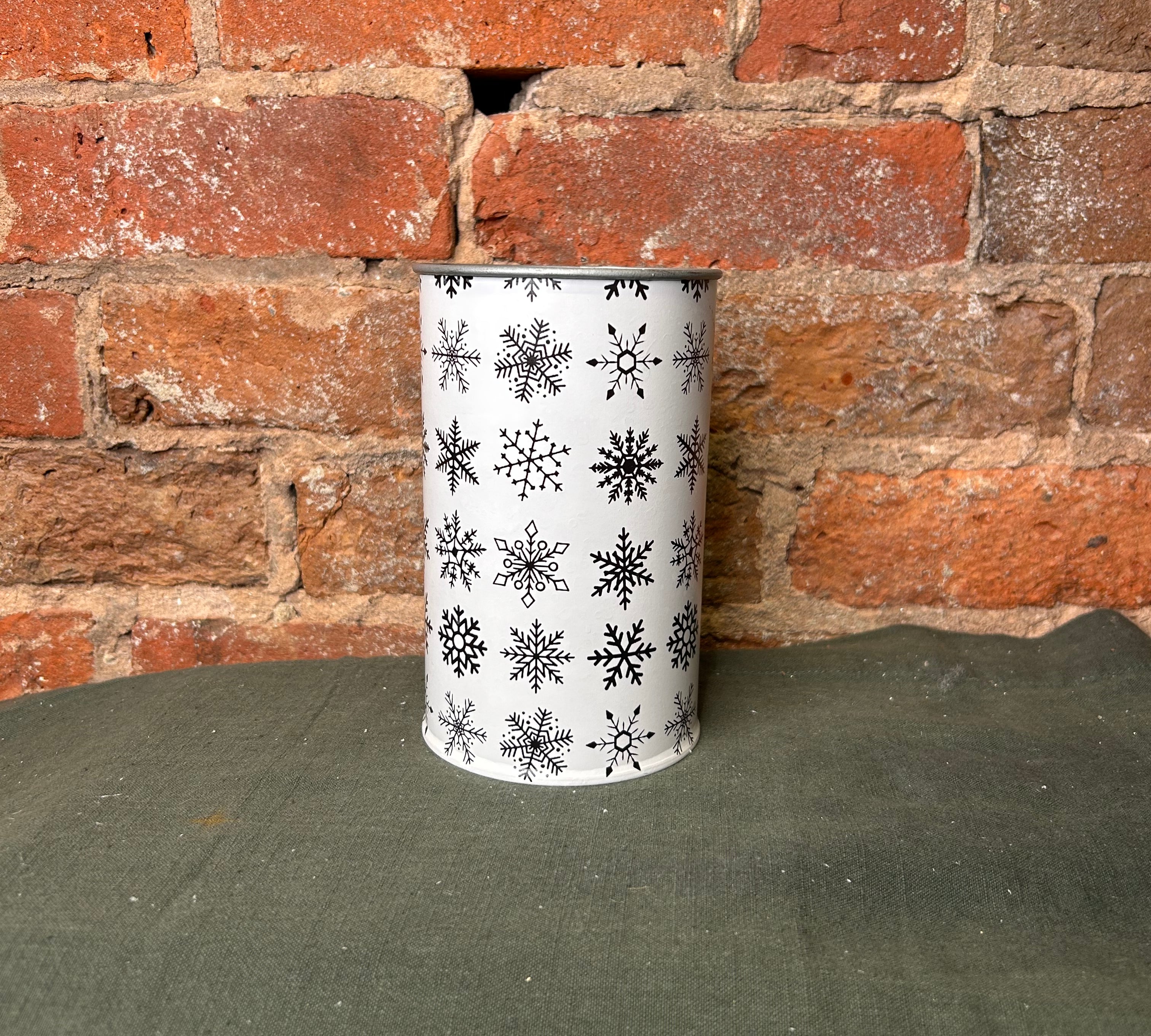 Metal Snowflake Bucket