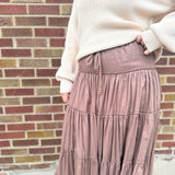 Long Tiered Maxi Skirt