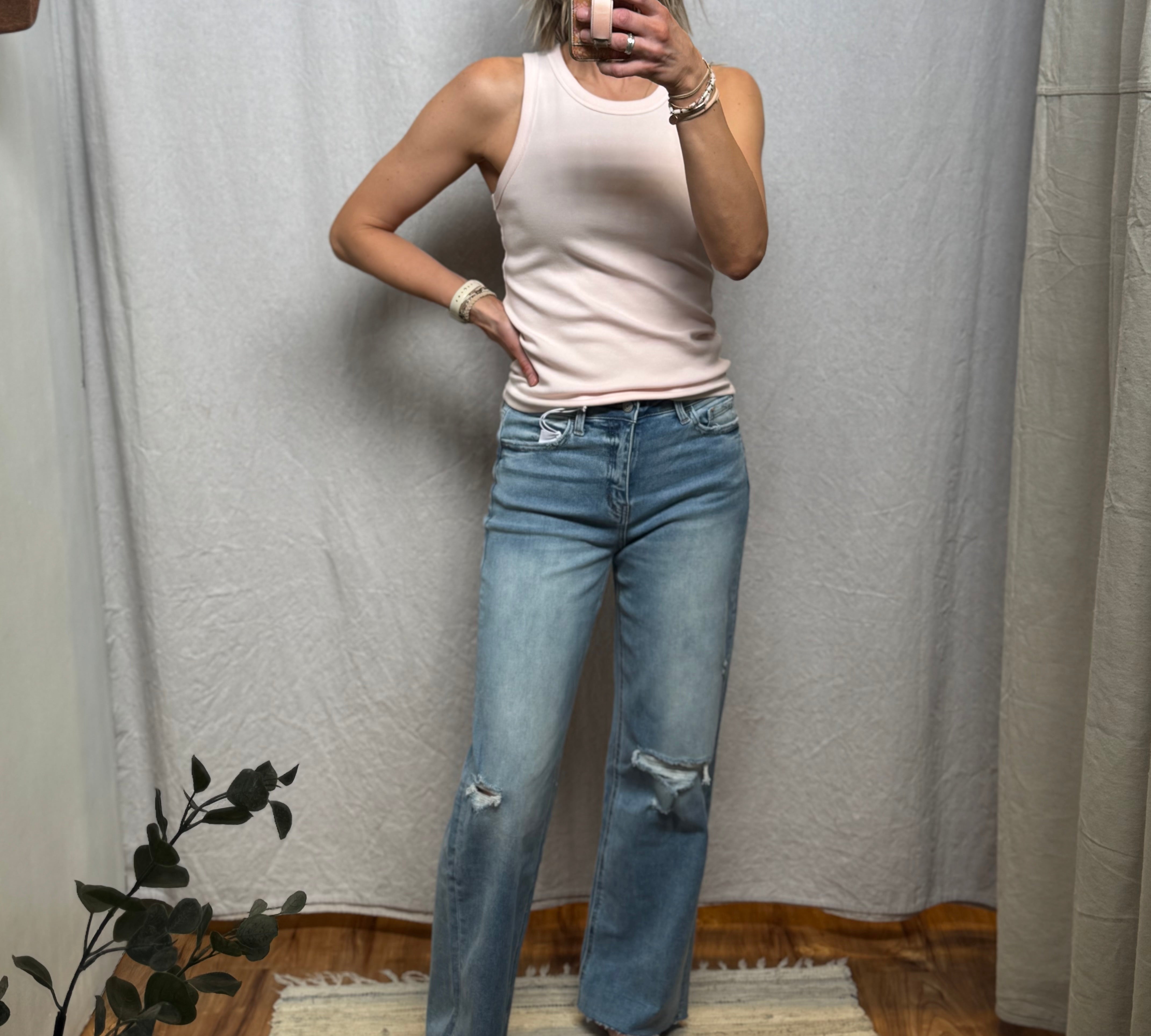 Reggie Wide Leg Vervet Jeans