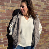 Quilted Hoodie Vest