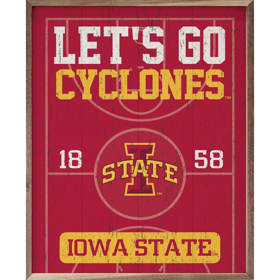 Lets Go Iowa State Sign 16x20