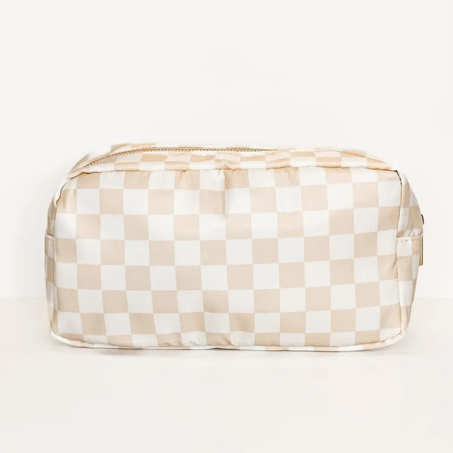 Cream/White Checkered Bag