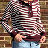 Stripe French Terry Pullover