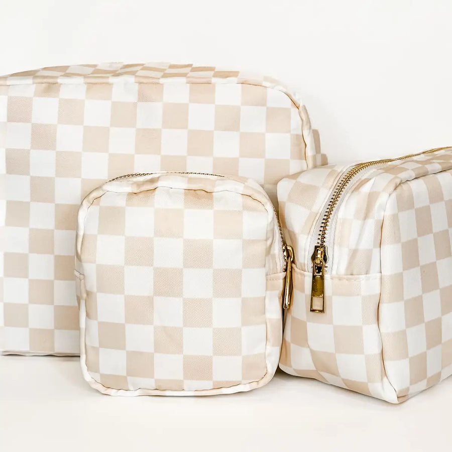 Cream/White Checkered Bag