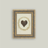 Wreathed Heart Framed Art 5x7"