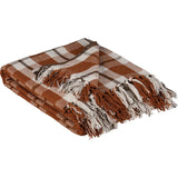 Orange Fall Plaid Throw 50x60"