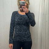 Camo Fleece Top