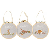 Fall Woodland Animal Hoop Decor 5"