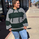 Striped Oversize Hoodie Sweater