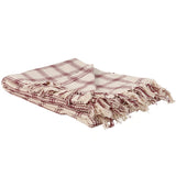 Burgundy Plaid Throw 50x60"