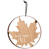 Welcome Fall Leaf Orn 6"