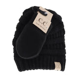 CC Baby Solid Beanie Hat/Mitten Set