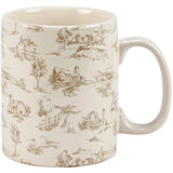 Farmhouse Toile Mug 20oz