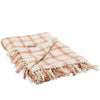 Burnt Orange Plaid Throw 50x60"