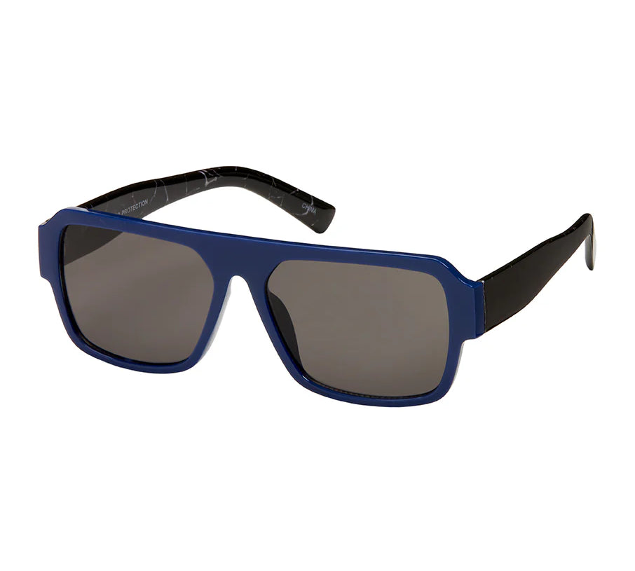 Blue Gem Modern Square Aviator Sunglasses
