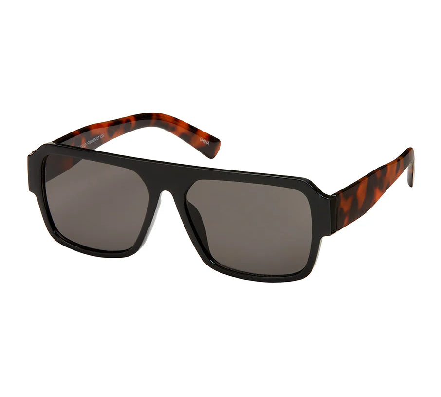 Blue Gem Modern Square Aviator Sunglasses