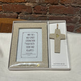 Baptism Stone Frame and Ornament Set