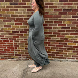 Plus Basic Long Sleeve Maxi Dress