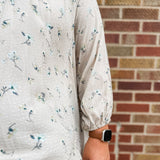 Ditzy Plus Floral Print Blouse