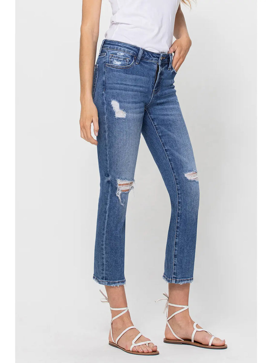 Mona Crop Straight Vervet Jeans