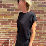 Viscose Modal Open Back Top