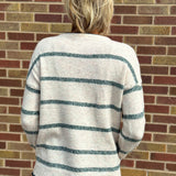 Crew Neck Striped Sweater Pullover