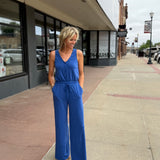 Modal Knit Sleeveless Jumpsuit