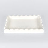 Wooden Scalloped Tray 9x13"