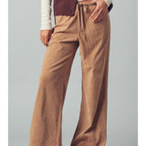 Wide Leg Drawstring Corduroy Pants