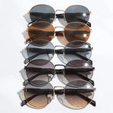 Round Lens Two Tone Sunglasses