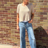 Highwaisted Angelina Column Straight Jeans