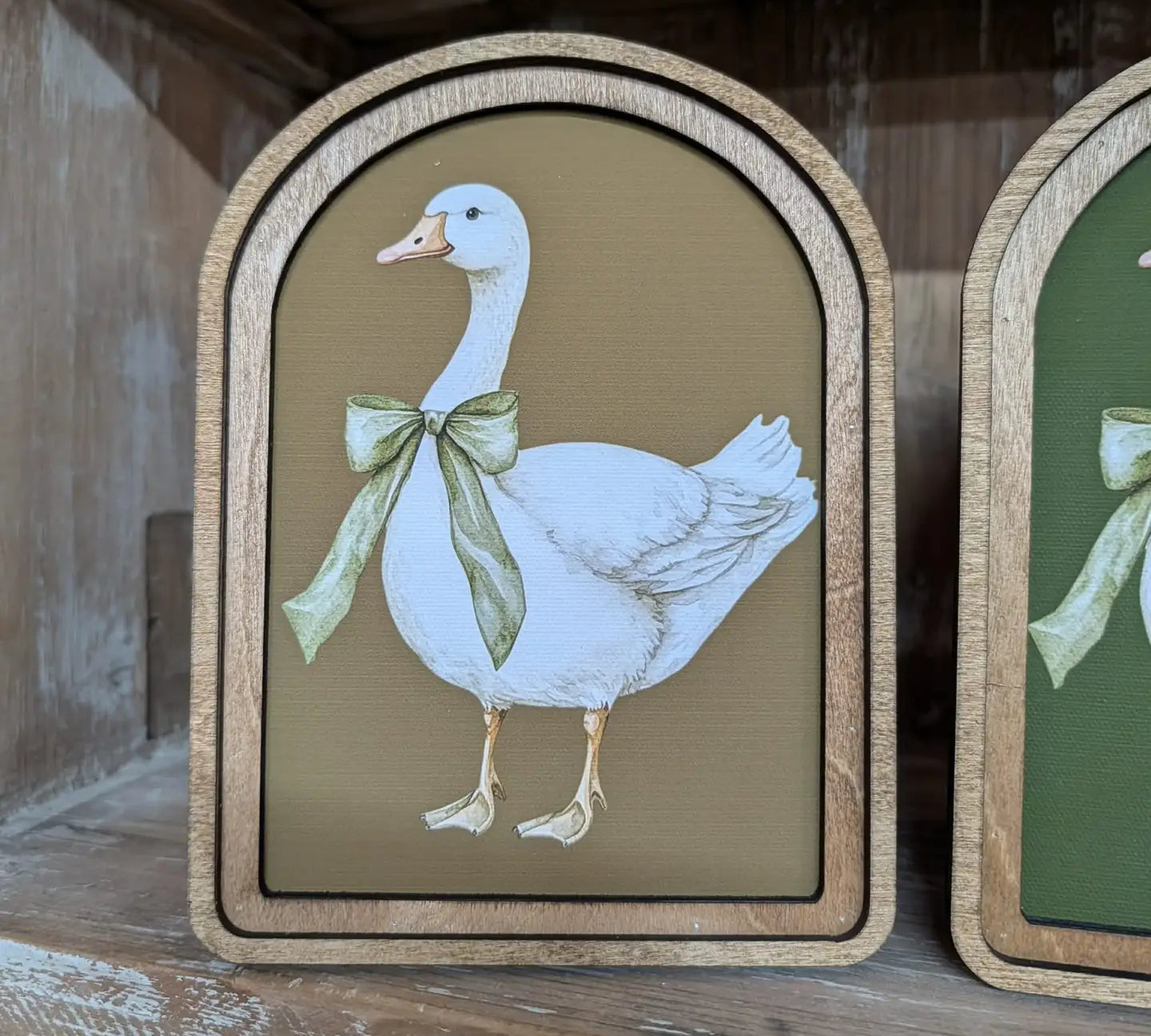 Arched Spring Goose Sign 6x8