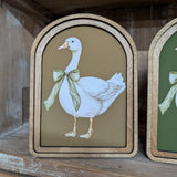 Arched Spring Goose Sign 6x8