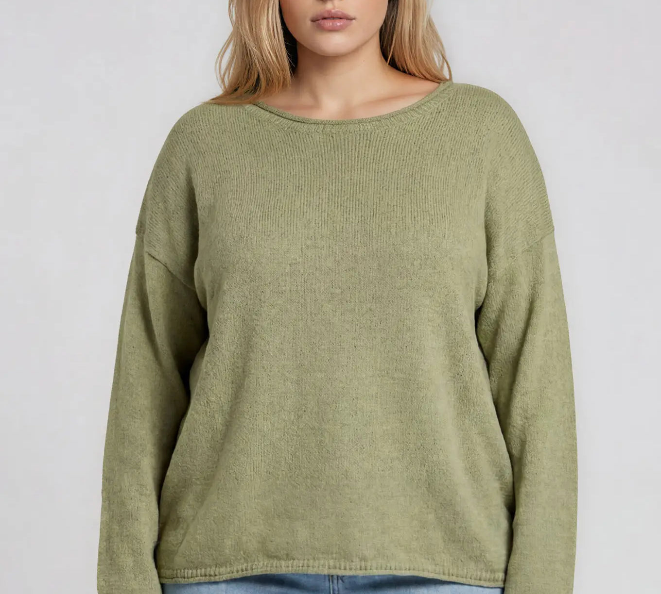 Plus Textured Raw Edge Knit Sweater