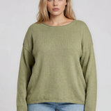 Plus Textured Raw Edge Knit Sweater