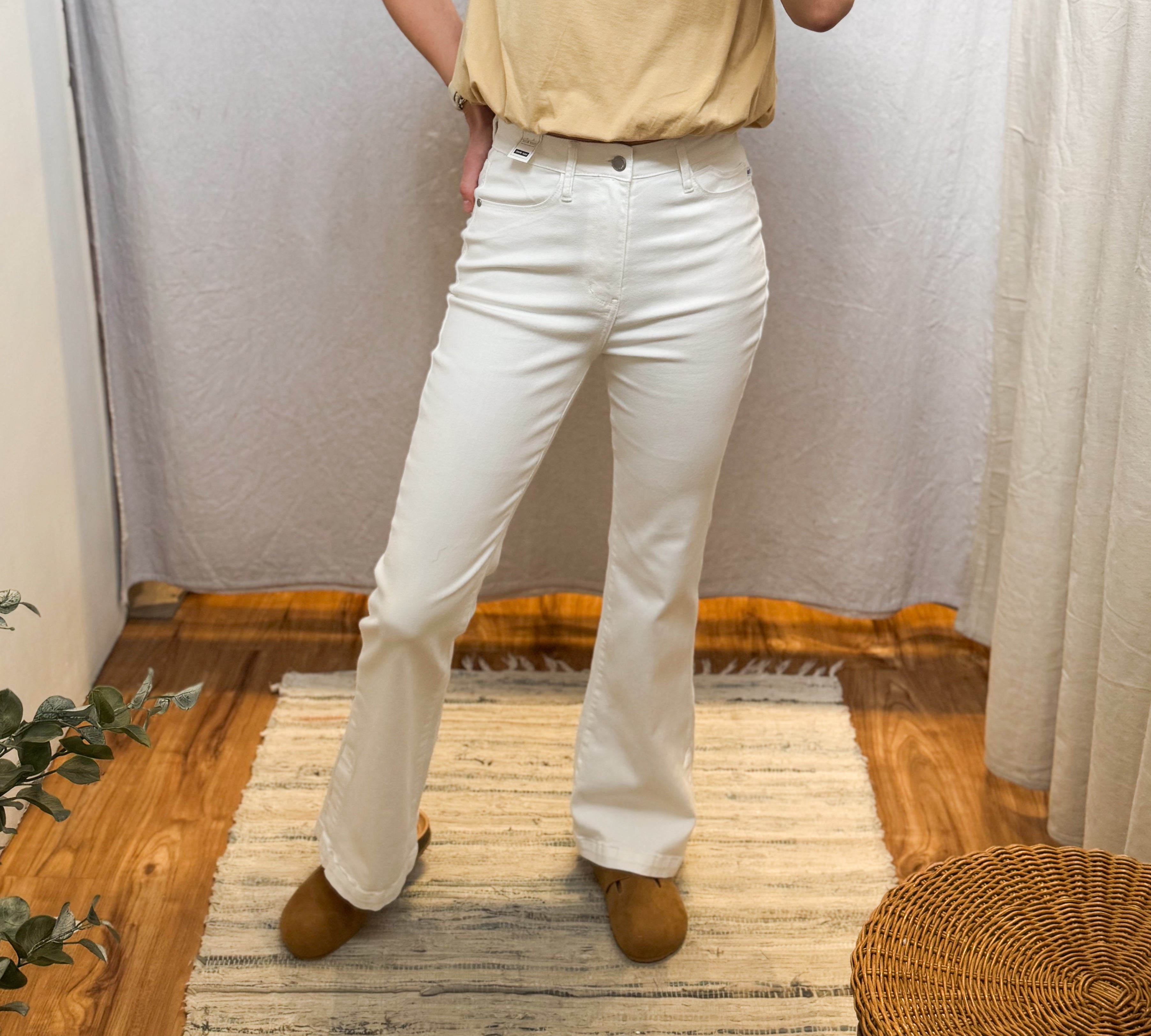 White Slim Bootcut Judy Blues
