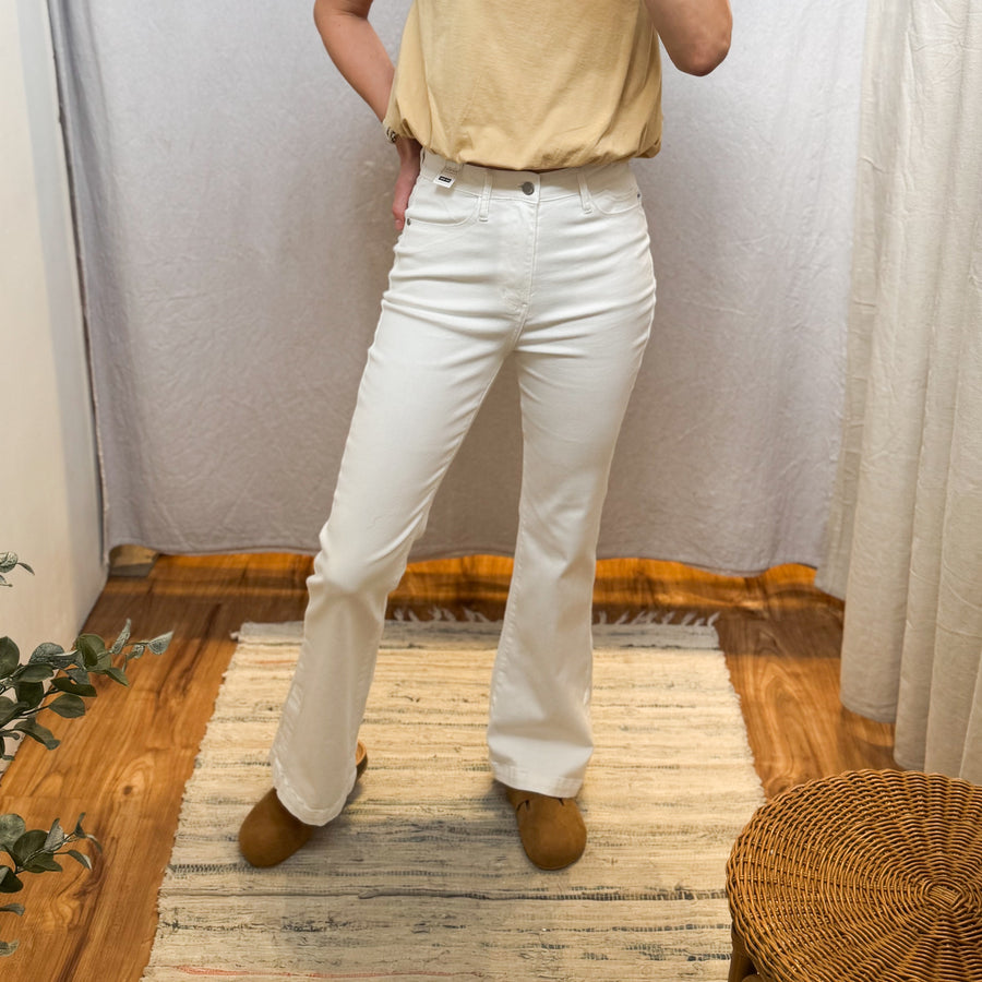 White Slim Bootcut Judy Blues