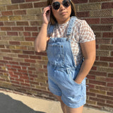 Side Tie Short Overalls