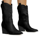 Mid Shaft Plain Western Boot