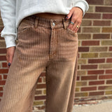 Striped Barrel Carpenter Pants